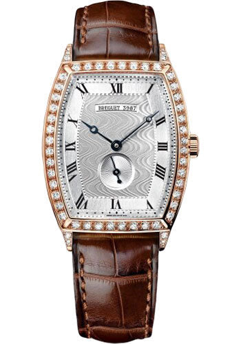 Breguet HŽritage 3661 - Rose Gold Case - Silver Dial - Brown Leather Strap - 3661BR/12/984/DD00