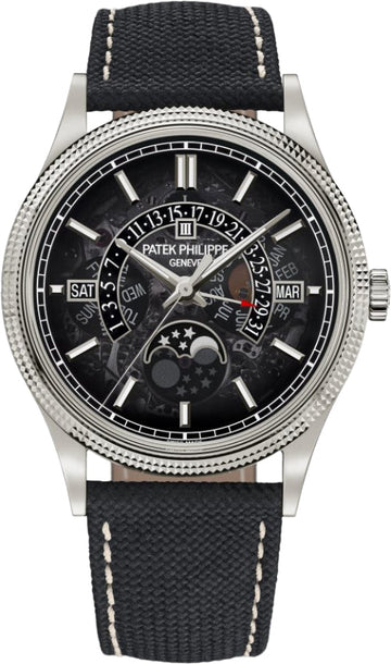 Patek Philippe Grand Complications 40mm Perpetual Calendar Moon Phases White Gold Smoked Sapphire Dial - 6159G-001 - 2025