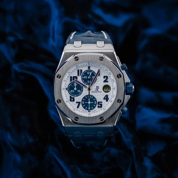 Audemars Piguet Royal Oak Offshore White Dial  “Navy Panda” 26020ST.– 42mm – Complete Set